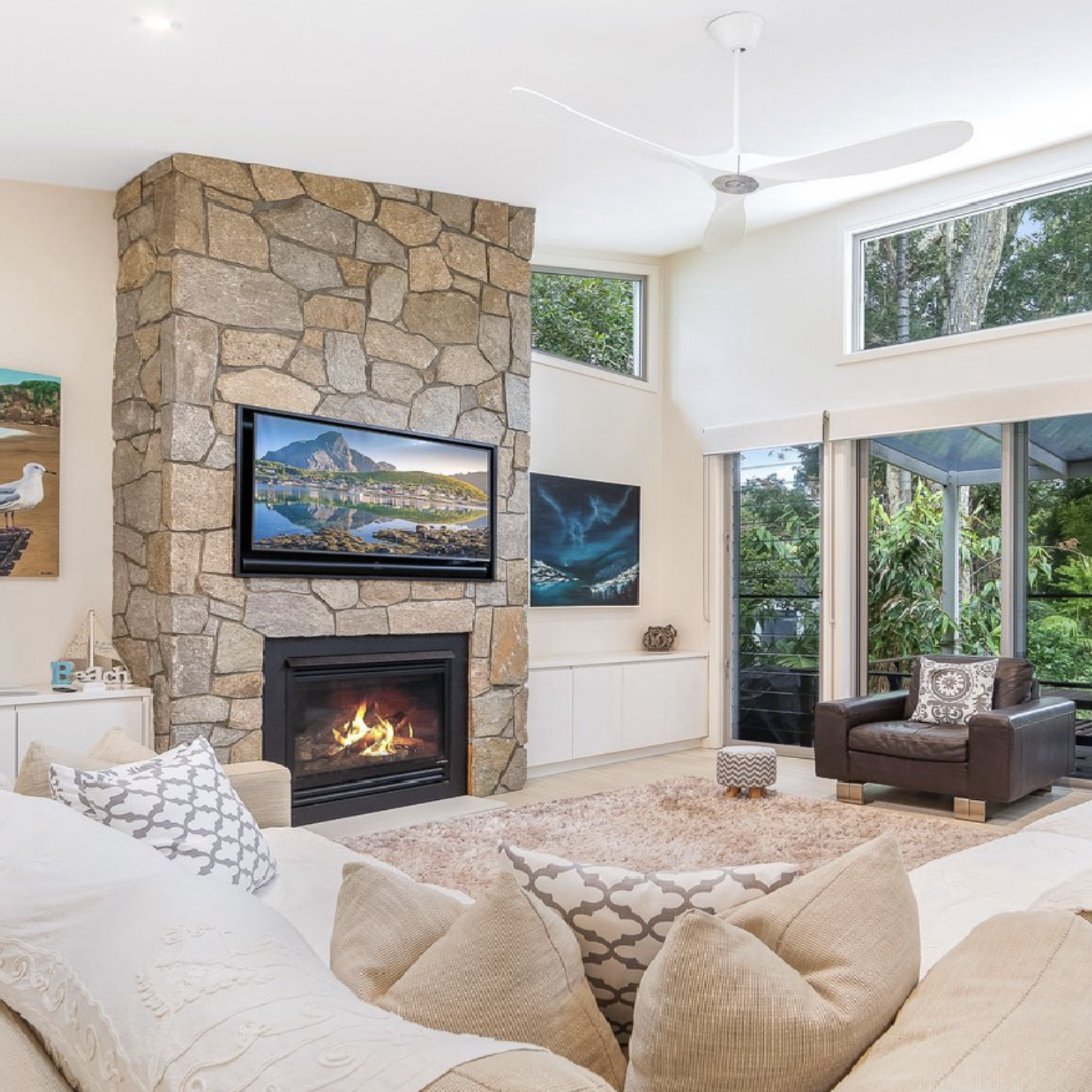 fireplace - winter in Pearl Beach